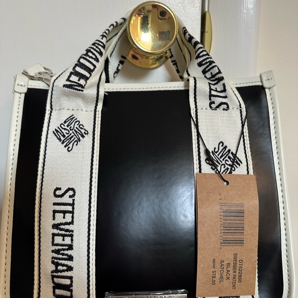 NWT : Steve Madden Black and White Satchel